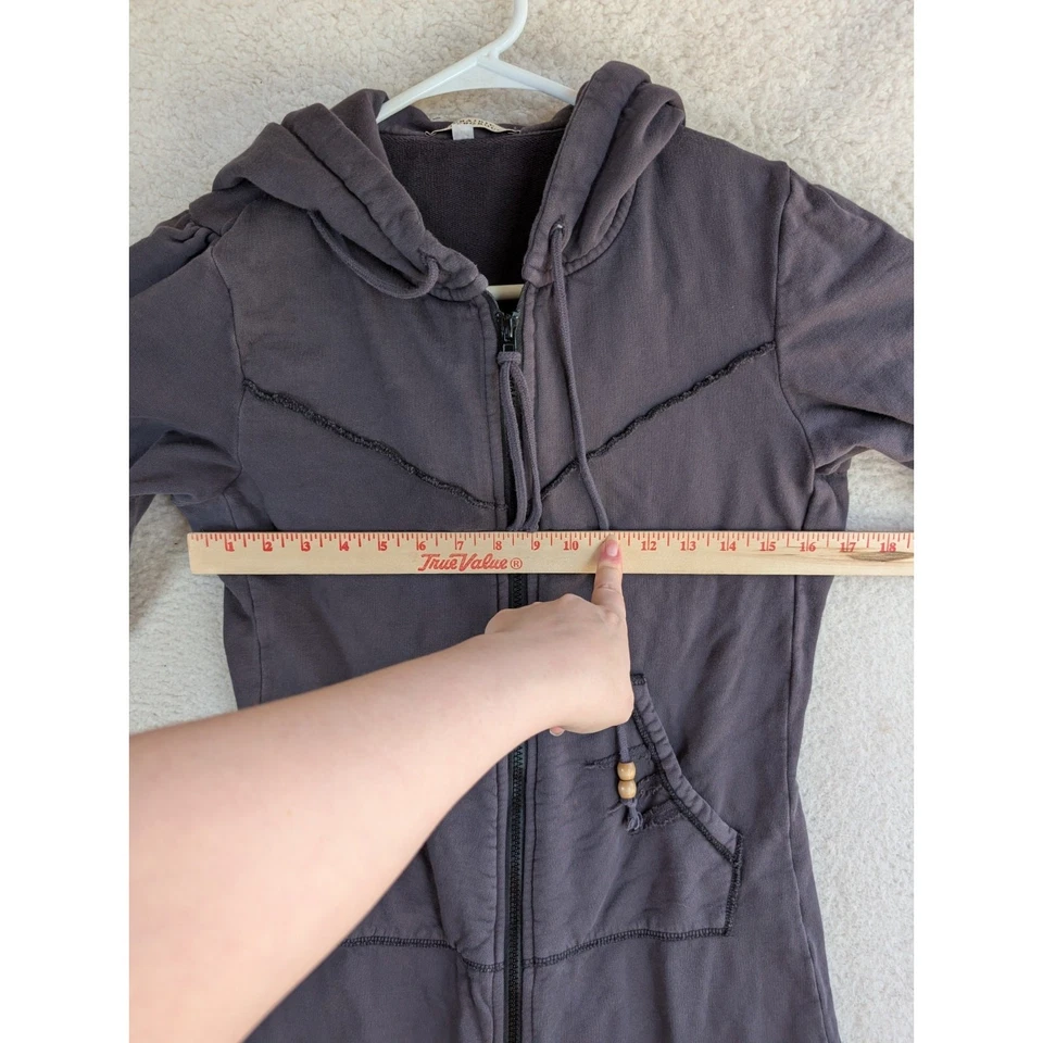 Prairie Underground Cloak Hoodie Womens Medium Long Black Full Zip Pockets - Image 3 of 4