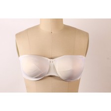 1970s White Strapless Bra by Flexnit-38B