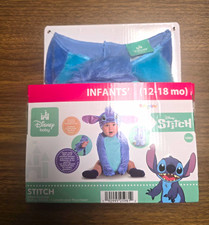 Disney Baby Stitch Infant Costume Complete Outfit Blue 12-18M Polyester