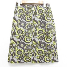 mina perhonen joy knee-length trapeze skirt yellow Women USED