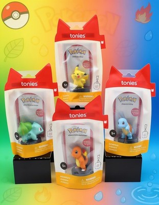 Tonies Pokémon 4 Pack Pikachu Charmander Bulbasaur Squirtle NEW Toniebox