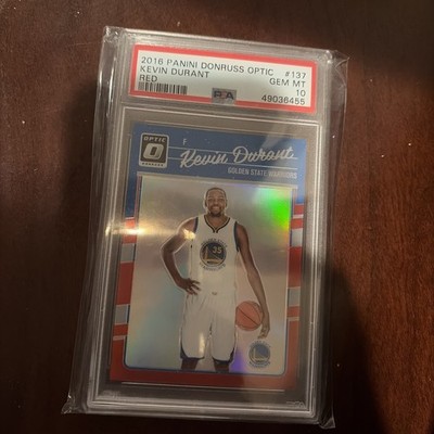 2016-17 Panini Donruss Optic KEVIN DURANT RED Prizm /99 Golden State Warriors