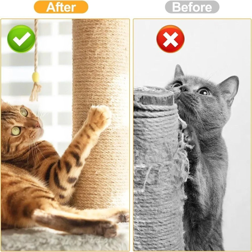 60M Sisal Schnur Leine Kratzbäume Sisalseil 8mm Kratzbaum Kratzb Sisalschnur - Bild 3 von 4