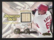 2001 Fleer Showcase Rick Ankiel Showcase Sticks Bat Relic Cardinals