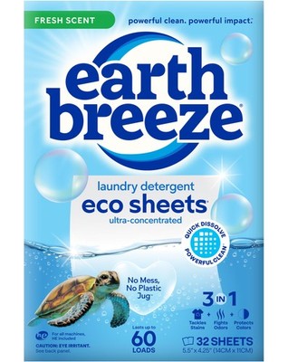 Laundry Detergent Sheets Fresh Scent  60 Loads Eco Liquidless Soap  TravelFri...