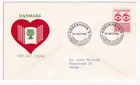 STAMP DENMARK  "Refugee Human Rights " 50 + 10 ORE 1966 FIRST DAY COVER