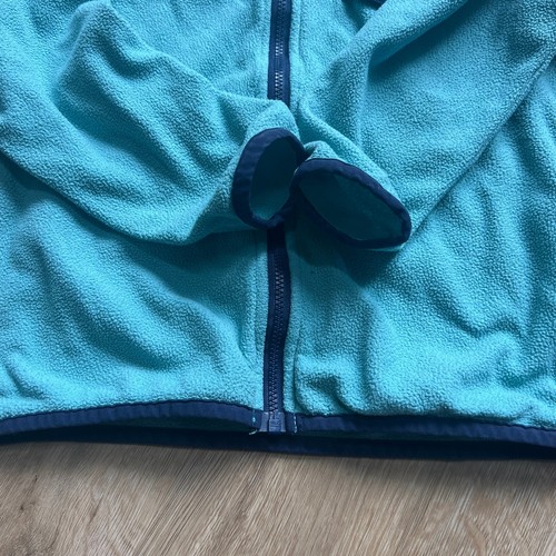 Patagonia Lightweight Hooded Fleece Coat Size S (7-8) Teal - Picture 5 of 6