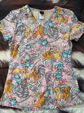Disney Simba Lion King Cub Scrub Top Size Extra Small Women  s