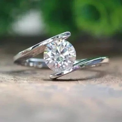 2.50 Karat Weiß Behandelt Diamantring Tolle Luster VVS1 Zertifiziert Weihnachten