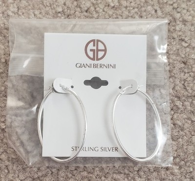 Giani Bernini - Sterling Silver Oval Hoop Earrings
