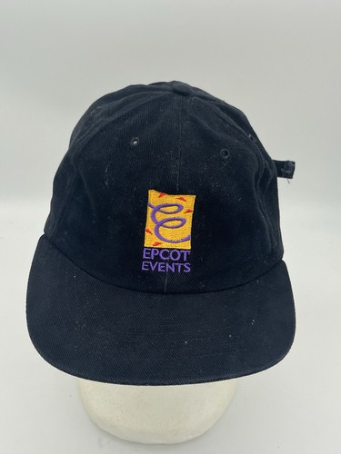 Disney Parks Epcot Events Hat Cap Adj Strap Black Cast Member - Picture 1 of 6