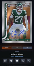 Topps 2022 Bowman University Chrome Autograph Rookie Malachi Moore Alabama #74