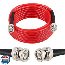 MOOKEERF BNC Male to Male Coaxial Cable 50 ohm Ultra Low Loss RG8X Coax Cable