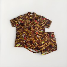 Vintage Cabana Set Tiki Aloha Hawaiian Shirt  Shorts Men  s sz XXL