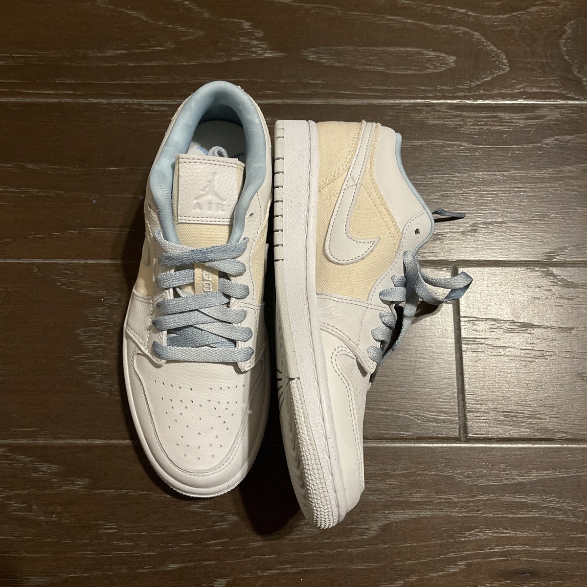 Women's Size 7 - Jordan 1 Low Sail Canvas 2022 Trendy Cute Pastel