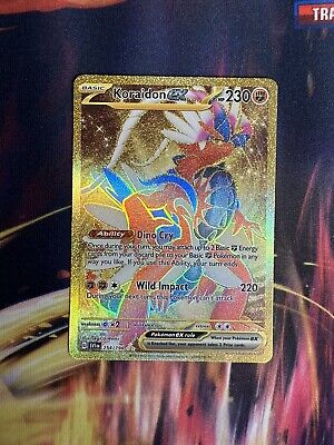 Pokemon Scarlet & Violet Koraidon EX SECRET RARE GOLD CARD 254/198 ENGLISH  M-GM