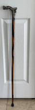 Vintage German Art Nouveau Reclining Lady Silver Handle Walking Cane