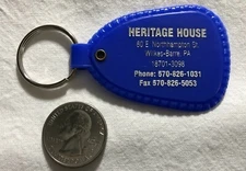 Heritage House Wilkes-Barre Pennsylvania Blue Keychain Key Ring #35791
