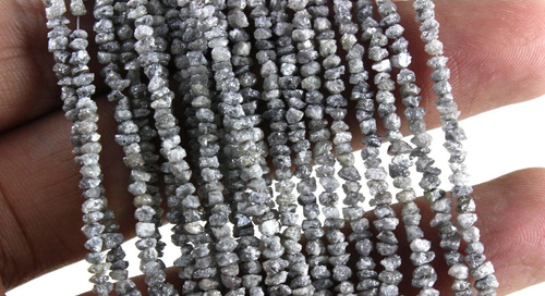 GenuineAAA Quality Natural Grey Diamond Chips Bead Semi Precious Gemstone 2-3 MM - Picture 4 of 4