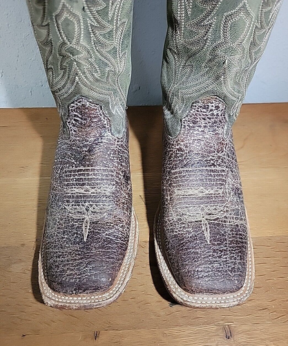 Cavenders Men’s Cowboy Boots Men's Size 9D Exotic Leather Square Toe - Picture 7 of 11