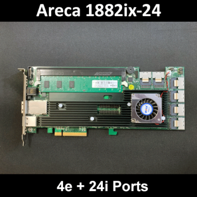 Areca ARC-1882IX-24 4GB Cache PCIe 3.0 x8 | 4e + 24i Ports SAS