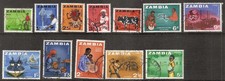Sambia - Endgültige 1964 - Komplettsatz bis 5/- Wert - postalisch gest.