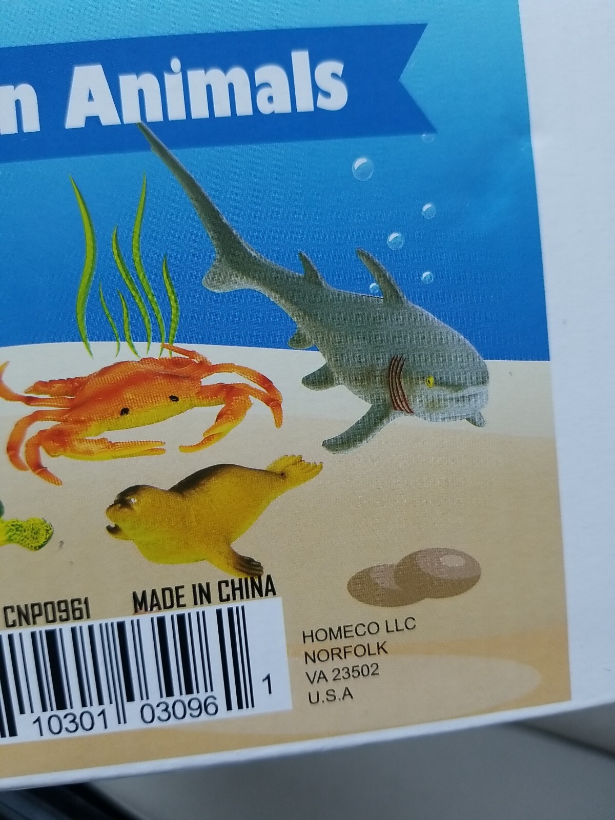 Click N' Play Designed Large 6.5" Inch Ocean Sea Creatures 6 Piece Playset