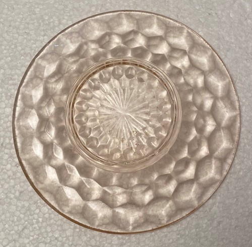 Jeannette Cube Depression Pink Bread & Butter Plate - Picture 3 of 3