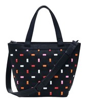 Desigual Fantasia Valdivia Shopping Bag Handtasche Tasche Black Schwarz Orange