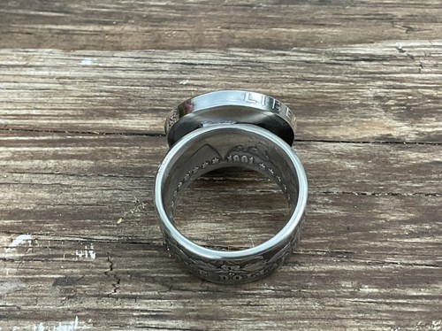 Buffalo Nickel with Silver Morgan Dollar Band Ring, custom size - 第 5/5 張圖片