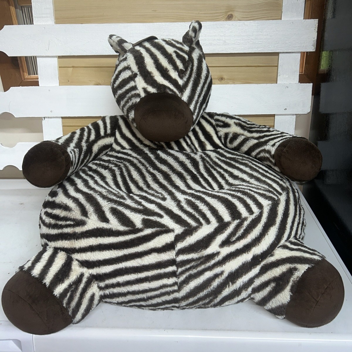 Pottery Barn My First Anywhere CRITTER CHAIR Brown And White Zebra