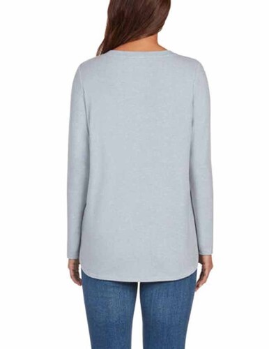 Matty M Women's Crew Neck Long Sleeves Tunic Top Curved Hem - Picture 4 of 19