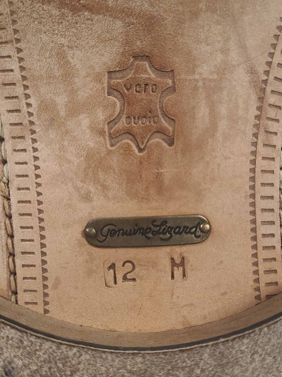 Disenado For Julio Blanco BROWN LIZARD & LEATHER LACE UP  display picture 3