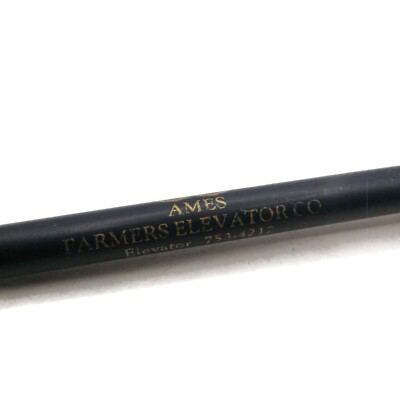 Vintage Ames Farmers Elevator Co. Advertising Ballpoint Pen White Red Farming
