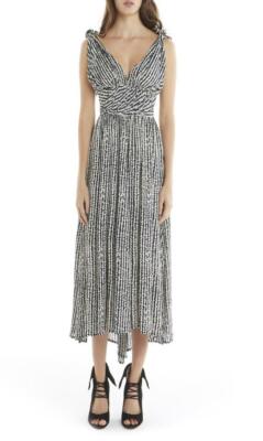 Max & Moi Paris $795 Sharleen Scribeprint Maxi Dress (Size: 2 US/34 FRANCE) NWT