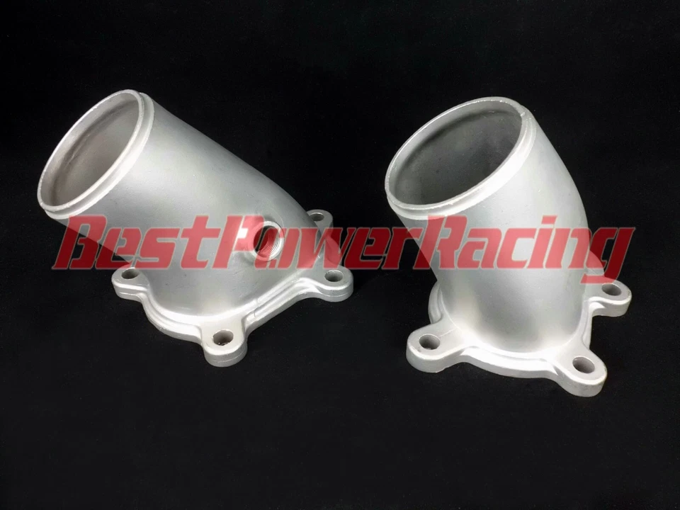 Bocas de tubo/campana de volteo Twin Turbo de 3,5 pulgadas para Nissan R35 GT-R Twin Turbo VR38DET Foto 2 de 3