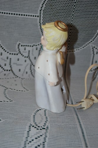Linterna de Navidad de cerámica vintage ~ estrellas en el vestido / no funciona - Imagen 6 de 10