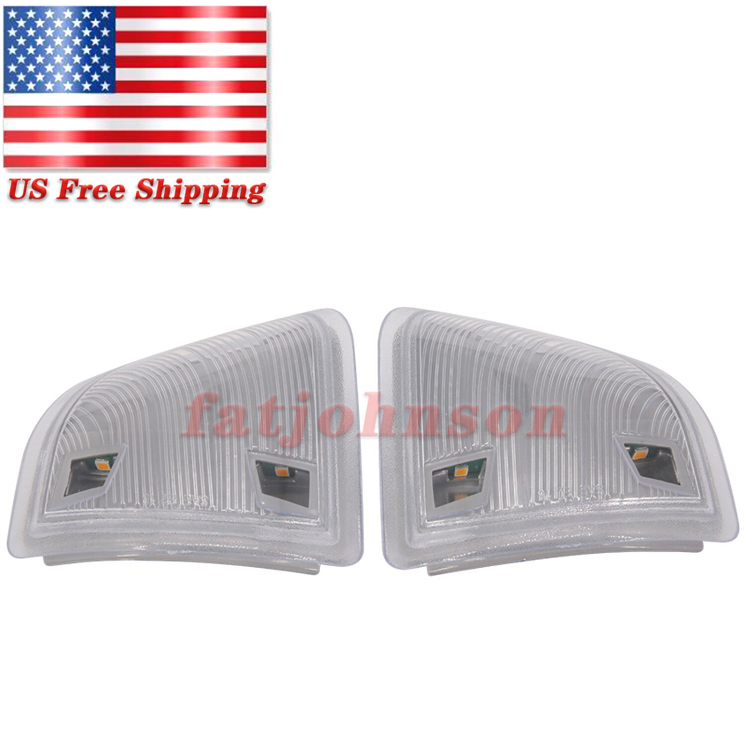 Pair LED Side Mirror Turn Signal Lights Fits Dodge Ram 1500 2500 3500 Clear Lens
