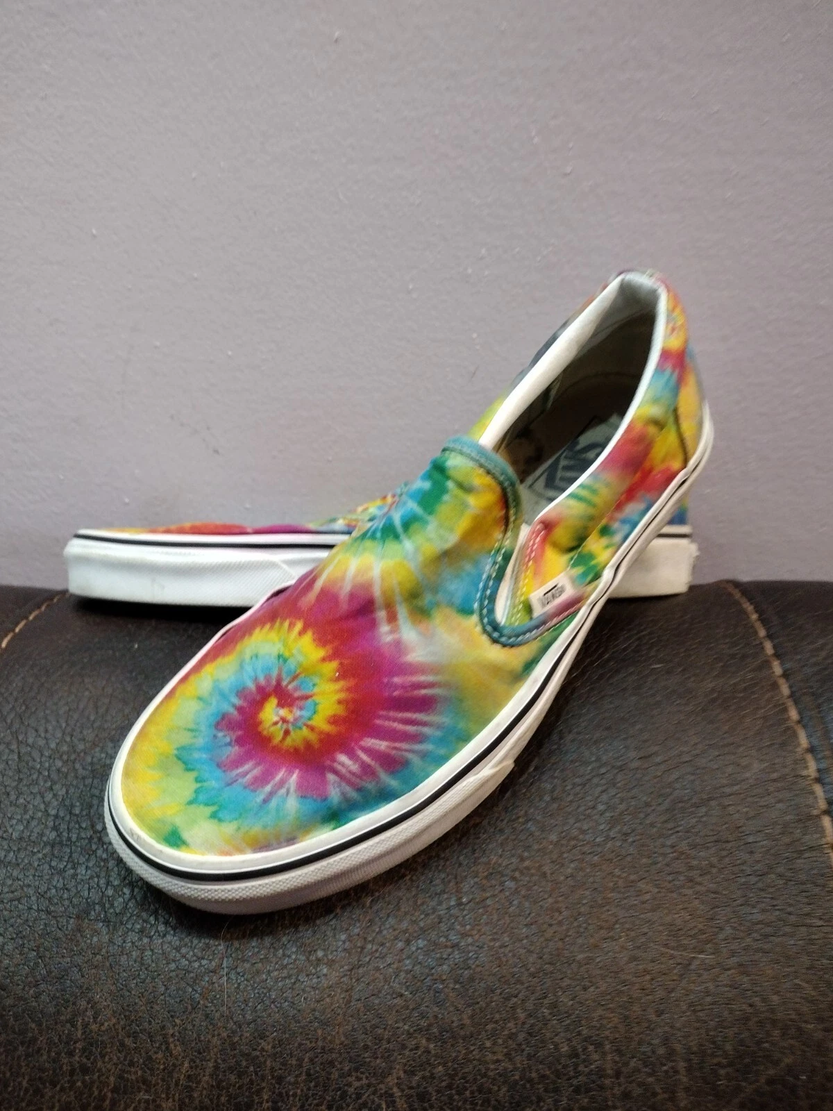 Mocassini piatti VANS OFF THE WALL tintura cravatta psichedelici taglia 9 5 500714