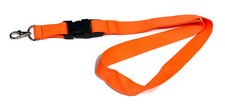 1x Schl&uuml;sselband Lanyard Schl&uuml;sselb&auml;nder 25mm ohne Druck unbedruckt / orange