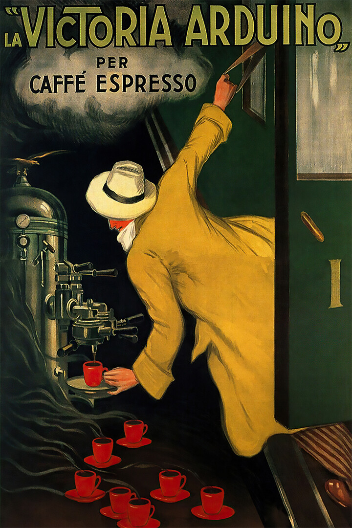 Express Espresso Coffee Victoria Arduino Cappiello Vintage Art