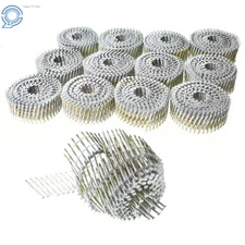 New Siding Nails 2"x0.092" 15 Degree Collated Wire Coil Full Round Head 3600 Pcs