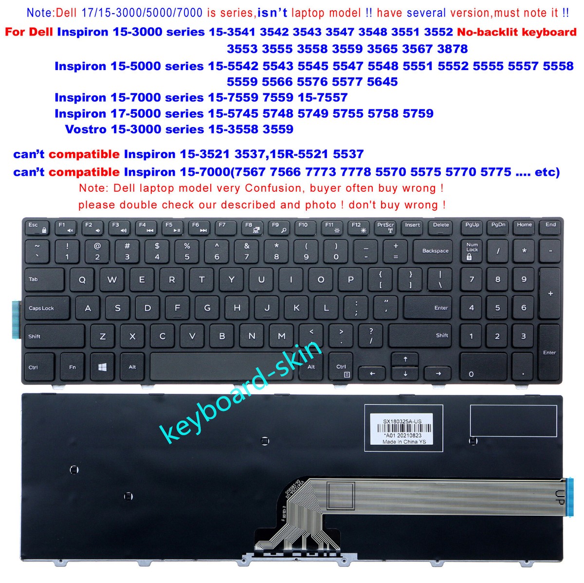 Tastiera Per Portatile Dell Inspiron 15 5000 Series 5547 5521 5542 - 11