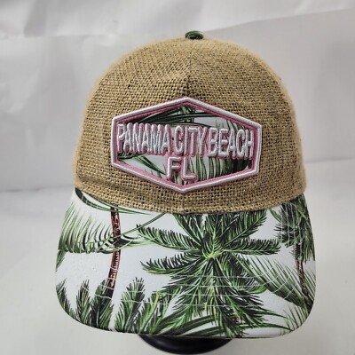 Panama Beach FL Palm Tree Women's Baseball Cap Hat Hook & Loop