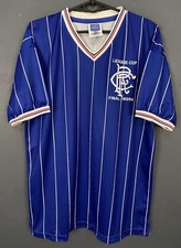 RETRO REPLICA MEN'S FC RANGERS GLASGOW 1983/1984 FOOTBALL SOCCER SHIRT SIZE M