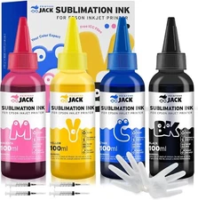 Printers Jack Sublimation Ink Refill for Epson Inkjet Printers Heat Press 400ML