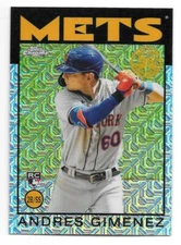 2021 Topps Series 1 ANDRES GIMENEZ RC Silver Pack 1986 Chrome - METS - 85BC-46
