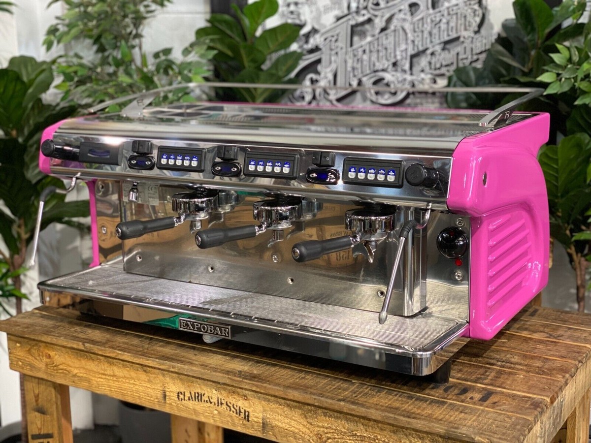 EXPOBAR RUGGERO GROUP HIGH CUP PINK ESPRESSO COFFEE MACHINE