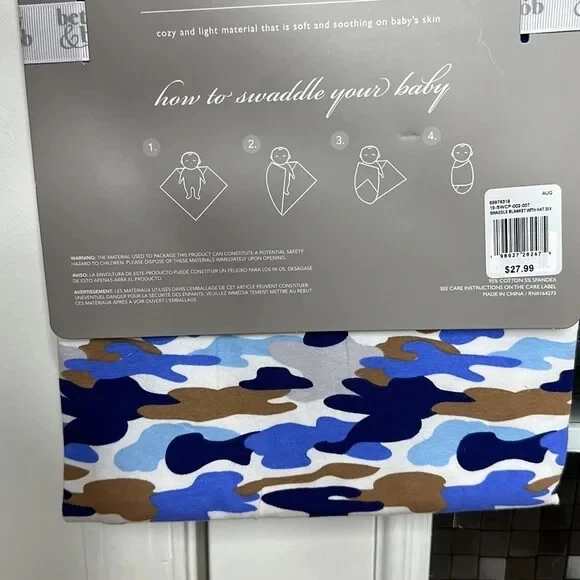 Betty & Bob NUEVO CON ETIQUETAS 2 piezas conjunto bebé niño envoltura manta y sombrero valor $28 / $15.99 Foto 4 de 4