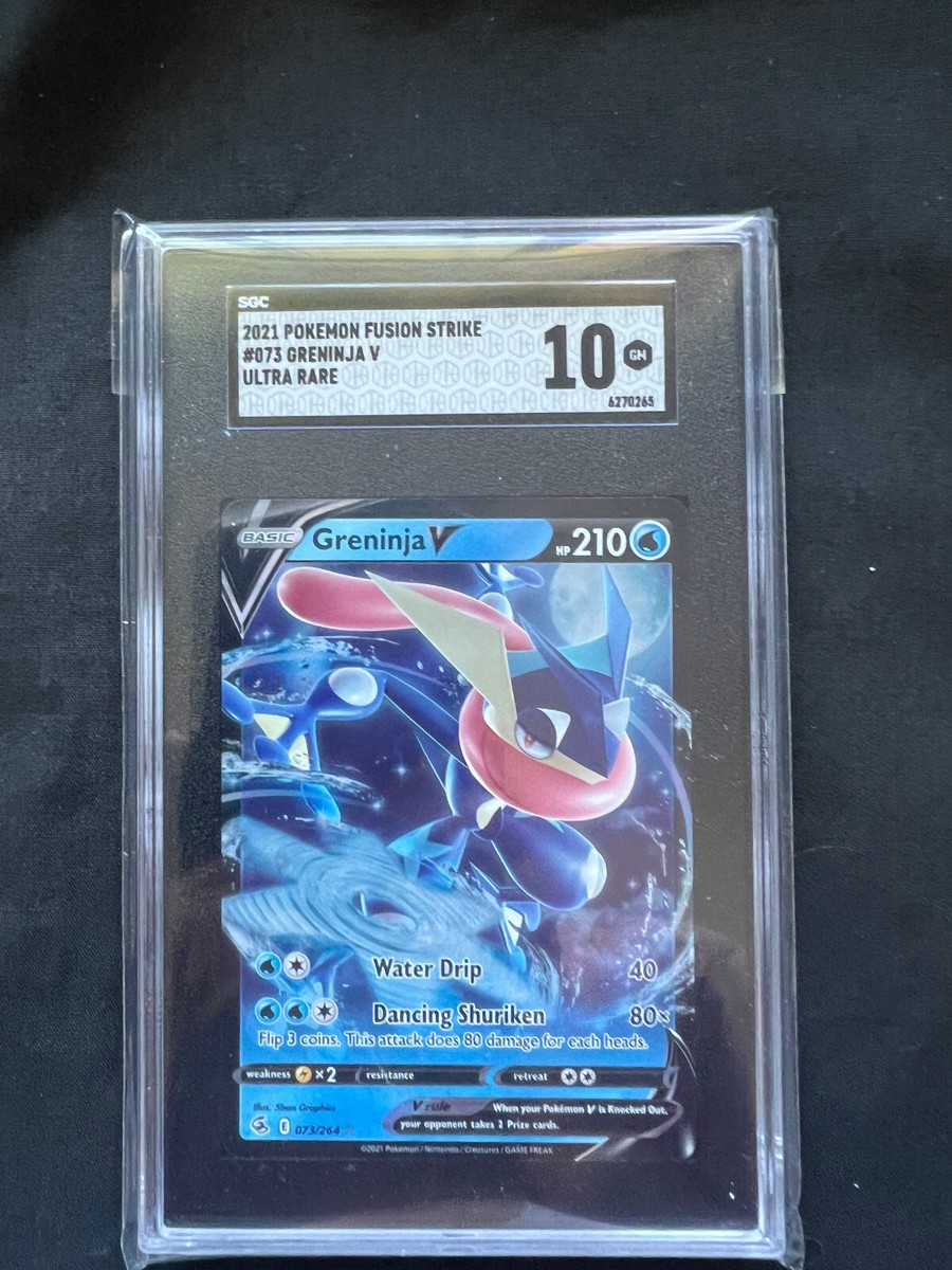 2021 Pokemon Fusion Strike Greninja V Ultra Rare #073 SGC 10